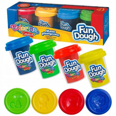 Masa plastyczna Colorino Fun Dough, 4 kolory x 56g - 2